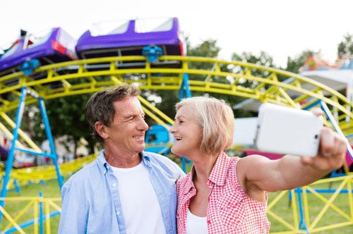 Couple taking selfie photo