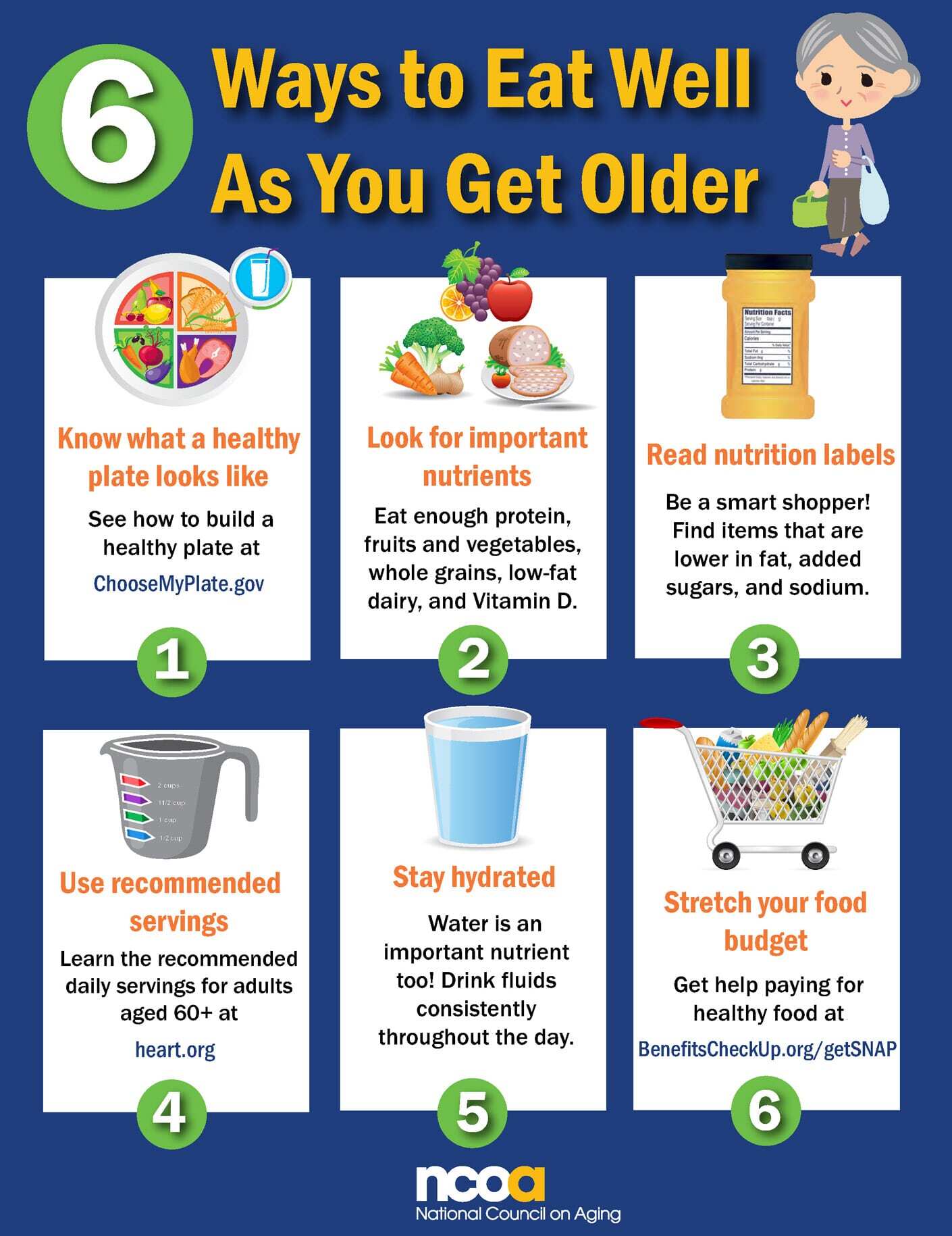 6 ways to eat well as you get older infographic